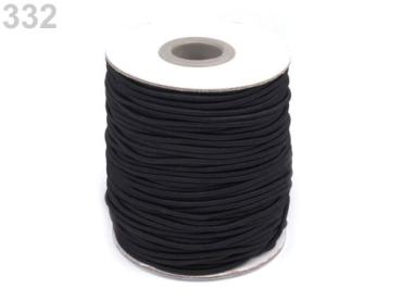 Gummikordel rund Ø3 mm MAGGIE - Schwarz